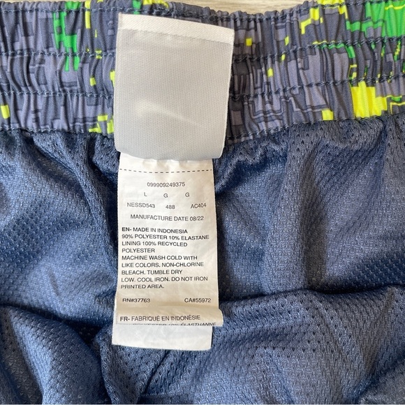 Nike Green Gray Camouflage 9” Inseam Swim Beach Board Shorts Men’s Size Large - Picture 6 of 14